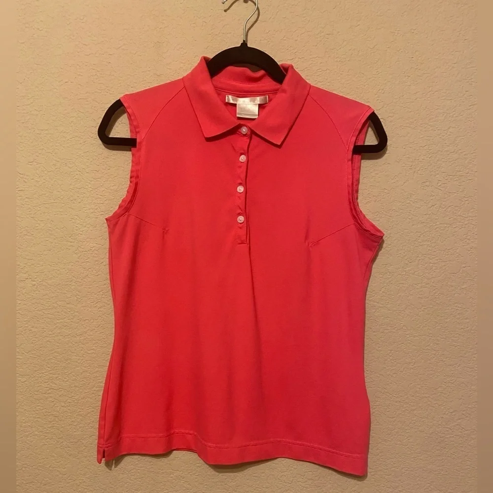 EUC Nike Golf Women’s pink sleeveless polo collared Nike Fit Dry size M